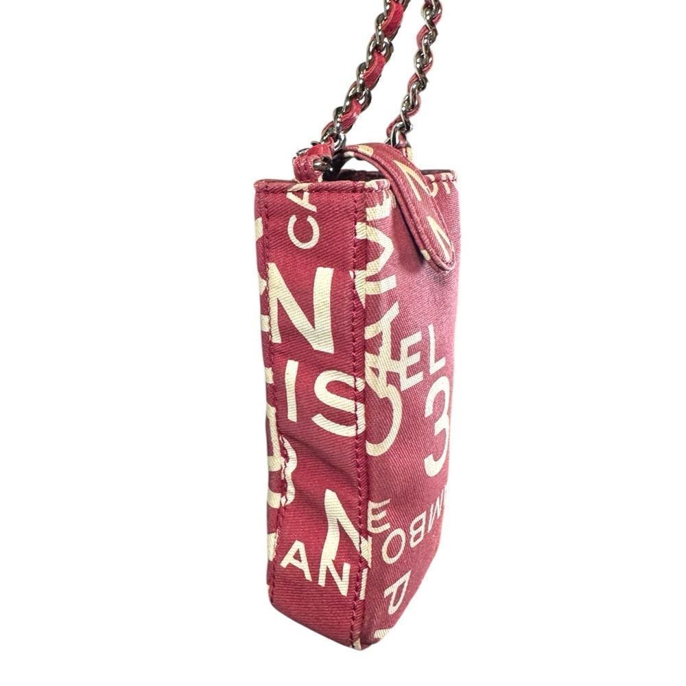 CHANEL Red White Canvas 31 Rue Cambon By The Sea Crossbody Phone - Picture 5 of 9